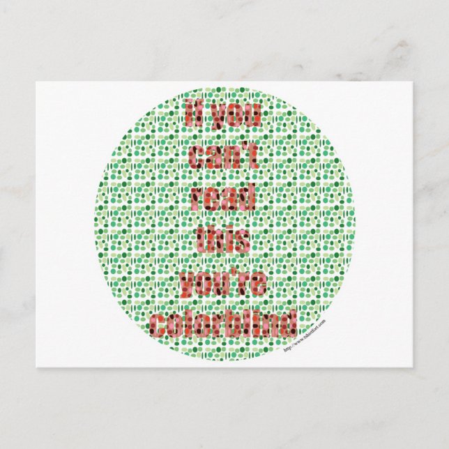 Postal La prueba de los colorciegos (Anverso)