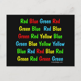 Postal La prueba de stroop