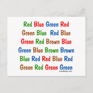 Postal La prueba de stroop