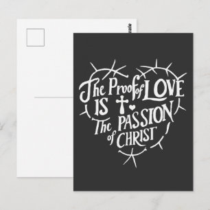 Postal La prueba del amor es la Pasión de Cristo