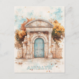 Postal La puerta de Hadrian, Antalya Turkiye Travel