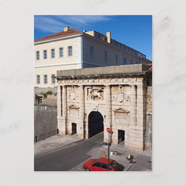 Postal La Puerta de la Tierra a la Ciudad Vieja de Zadar (Anverso)