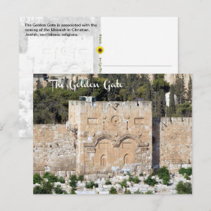 Postal La Puerta de Oro, Ciudad Antigua de Jerusalén, Isr