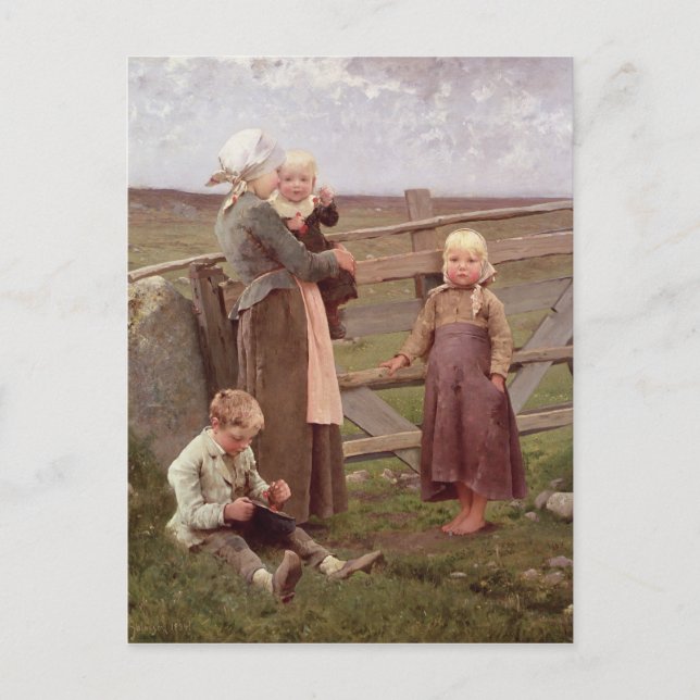 Postal La Puerta del Dalby, Skane, 1884 (Anverso)