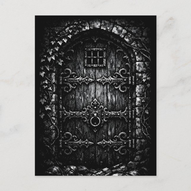 Postal La puerta del mago — por BurnsInHell (Anverso)