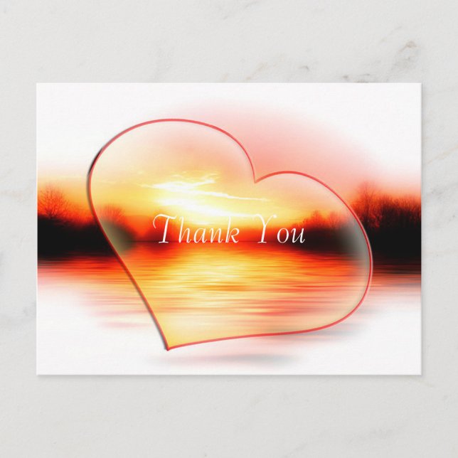 Postal La puesta de sol asombrosa añade tu foto Gracias (Anverso)