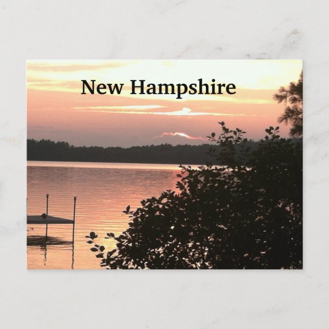 Postal La puesta de sol con vistas al lago (Anverso)