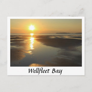 Postal La puesta de sol de la Bahía de Wellflos Cape Cod