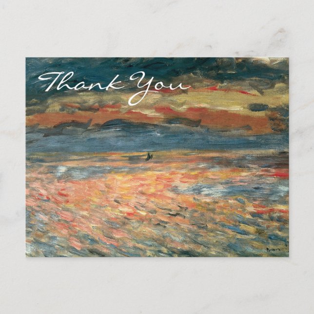 Postal La puesta de sol de Renoir en el mar (Anverso)