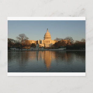 Postal La puesta de sol del Capitolio de los Estados Unid