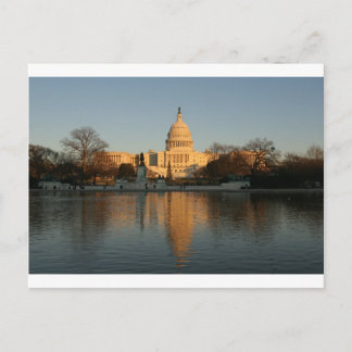 Postal La puesta de sol del Capitolio de los Estados Unid