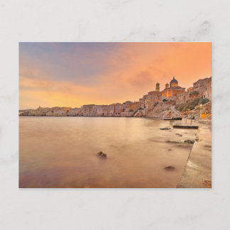 Postal La puesta de sol en Agios Nikolaos en la isla de S