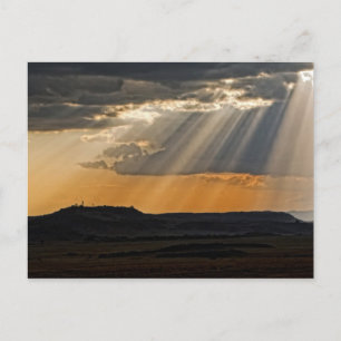 Postal La puesta de sol en el Masai Mara.