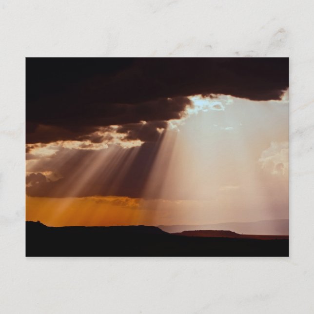 Postal La puesta de sol en el Masai Mara.2 (Anverso)