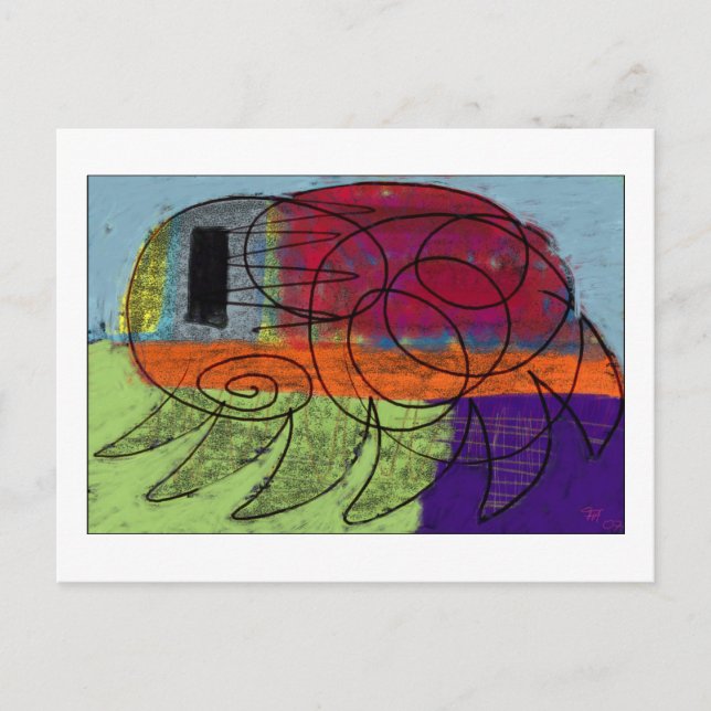 Postal La pulga (Anverso)