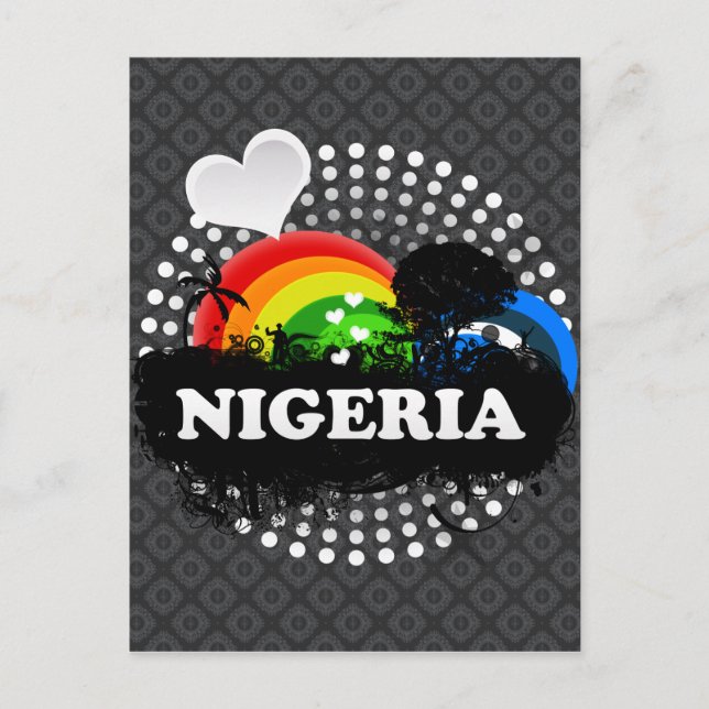 Postal La pura frutería de Nigeria (Anverso)