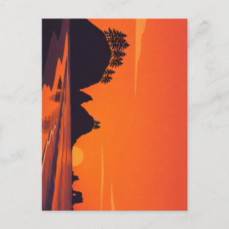 Postal La Push Washington Atardecer Minimalista Costero