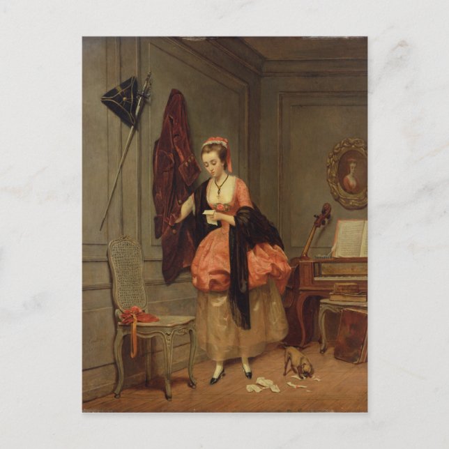 Postal La querida amante, 1846 (Anverso)