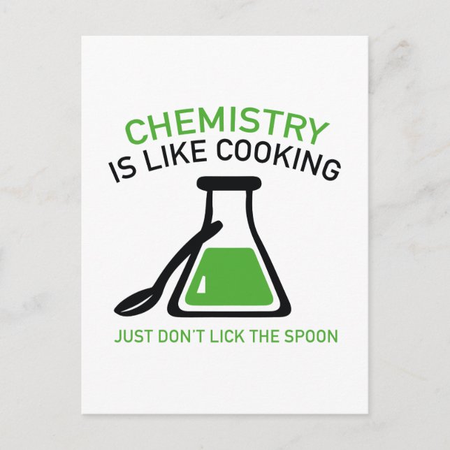 Postal La Química Es Como La Cocina (Anverso)
