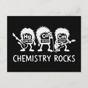 Postal La Química Rocas Banda De Rock De Ciencia