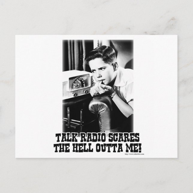 Postal La radio de llamadas es aterradora (Anverso)