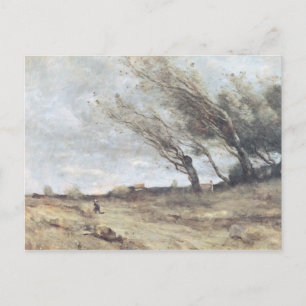 Postal La ráfaga del viento, c.1865-70