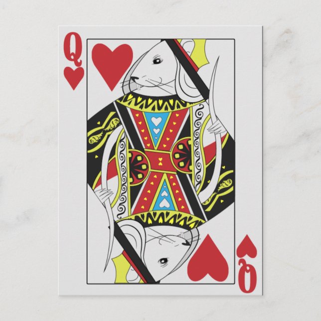 Postal La rata de los corazones (Anverso)