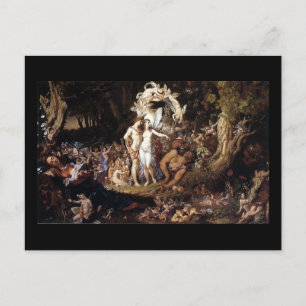 Postal La reconciliación de Titania y Oberon