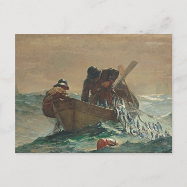 Postal La red de arenque, 1885 (aceite sobre lienzo) (Anverso)