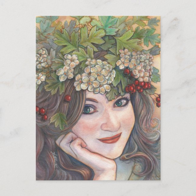 Postal La reina de la espina dorsal. (Anverso)