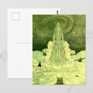 Postal La Reina de la Nieve de los ilustraciones Edmund D