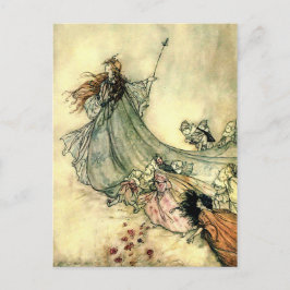 Postal La reina de las hadas de Arthur Rackham