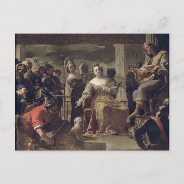 Postal La Reina de Saba ante Salomón (Anverso)
