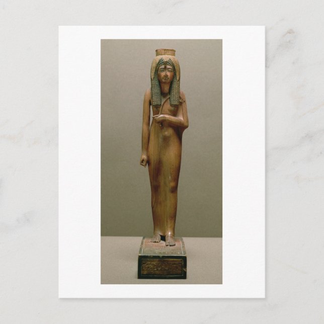 Postal La reina divina Ahmose Nefertari (madera pintada) (Anverso)