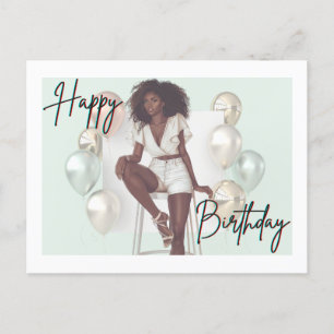 Postal La reina negra afroamericana Melanin Sista Shopp