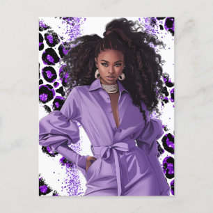 Postal La reina negra afroamericana Melanin Sista Shopp