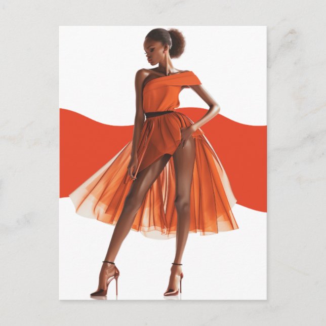 Postal La reina negra afroamericana Melanin Sista Shopp (Anverso)
