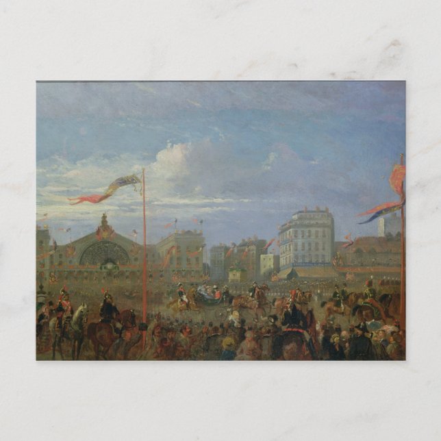 Postal La Reina Victoria llega a la Estación del Este (Anverso)