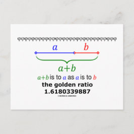 Postal La relación de oro (Matemáticas 1,6180339887)