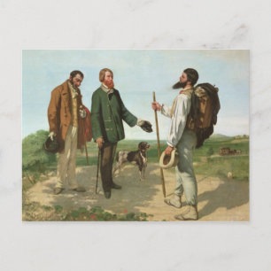 Postal La Rencontre, o Bonjour Monsieur Courbet, 1854