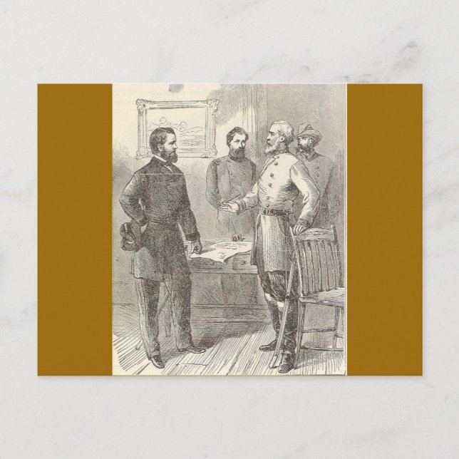 Postal La rendición de Lee (Anverso)