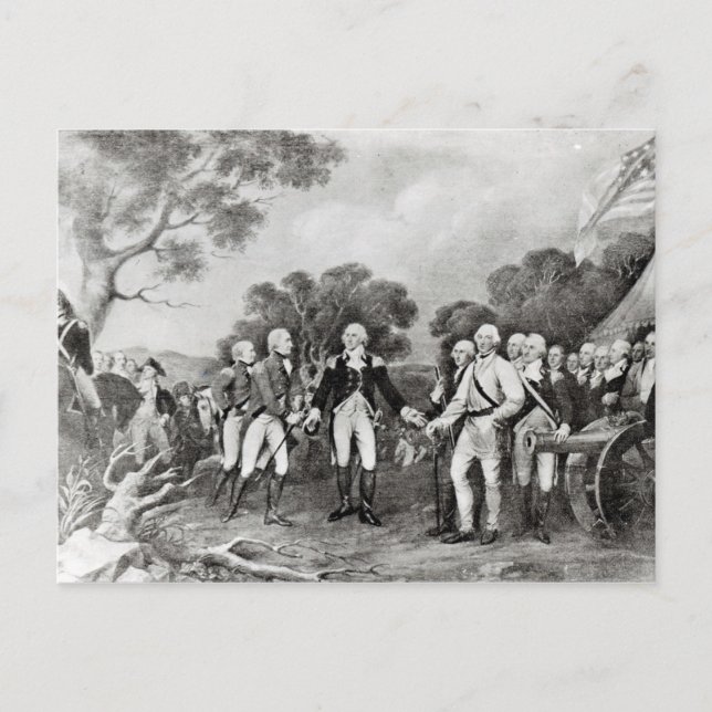 Postal La rendición del general Burgoyne Saratoga (Anverso)