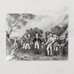 Postal La rendición del general Burgoyne Saratoga