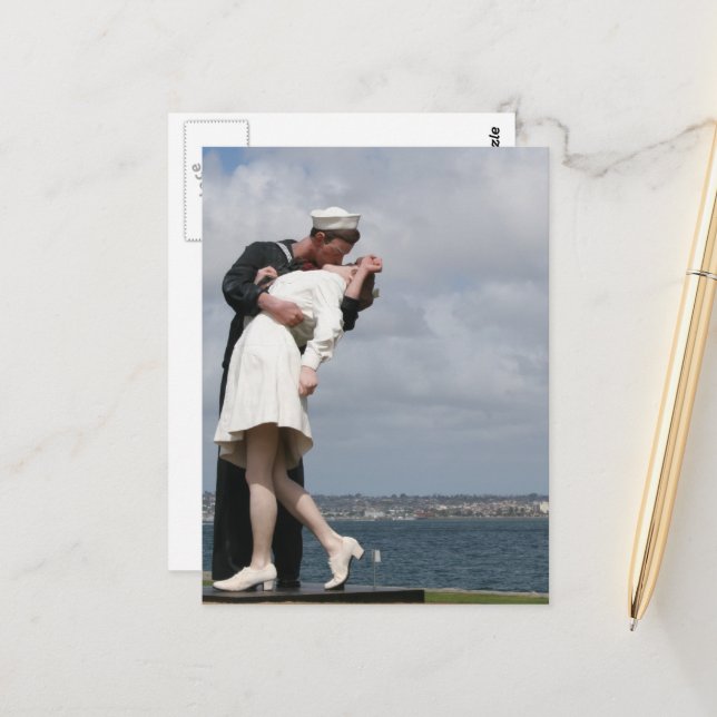 Postal La rendición incondicional de la escultura en San  (Anverso/Reverso In Situ)