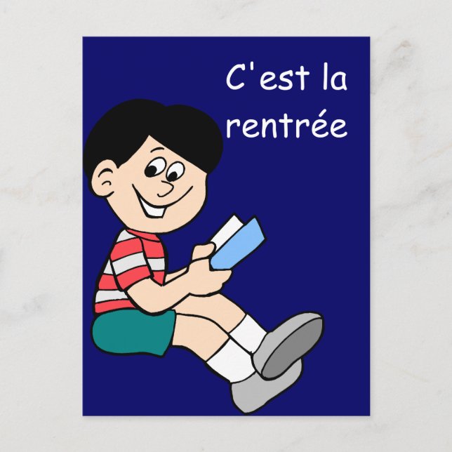 Postal La rentree des clases (Anverso)