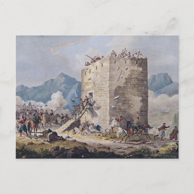 Postal La resistencia de cuarenta rebeldes griegos (Anverso)