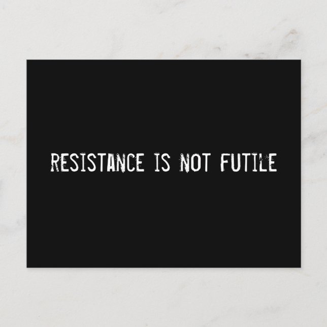Postal la resistencia no es inútil (Anverso)