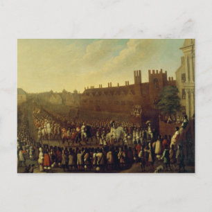 Postal La restauración de Carlos II en Whitehall