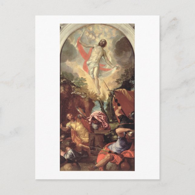 Postal La resurrección de Cristo (aceite sobre lienzo) (Anverso)