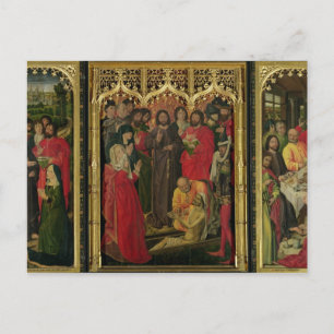 Postal La resurrección de Lázaro Triptych; La elevación d